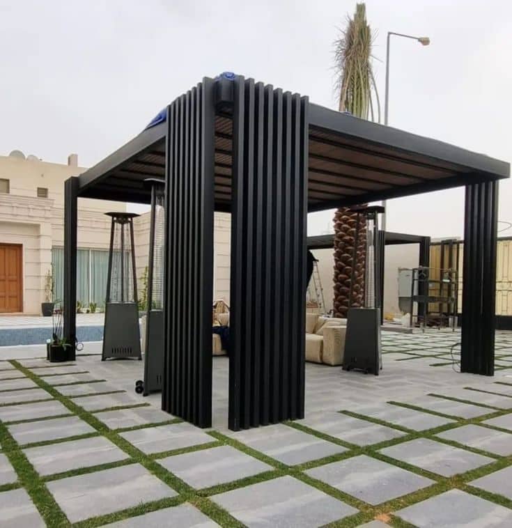 برجولات خشب بلاستيك - مؤسسة القاسم ورشة حدادة بالرياض